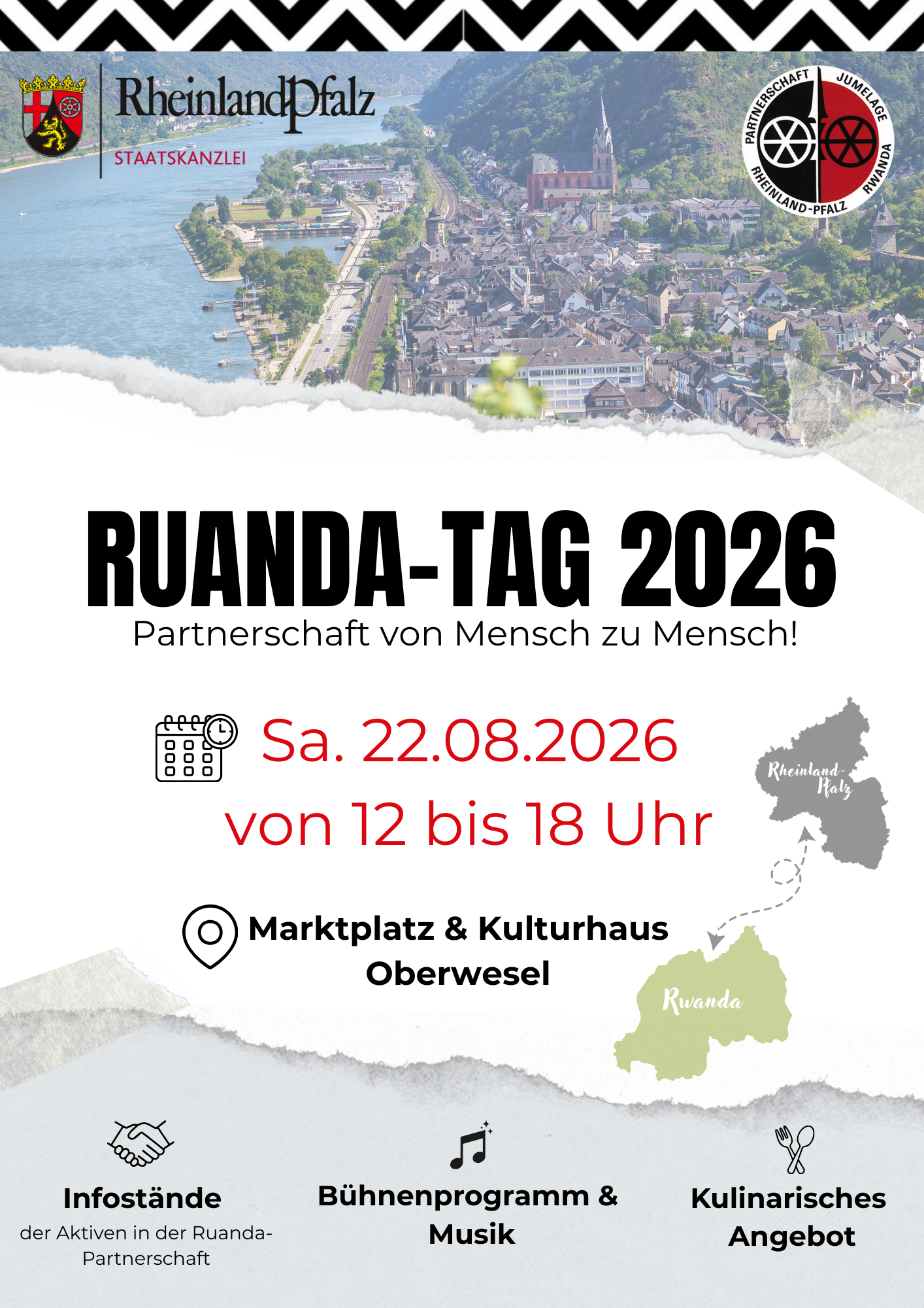 Flyer Ruanda Tag am 22.08.2026 in Oberwesel